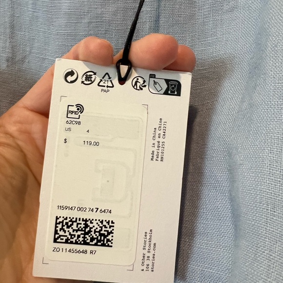 NWT & Other Stories a line linen dress size 4 - Picture 4 of 5